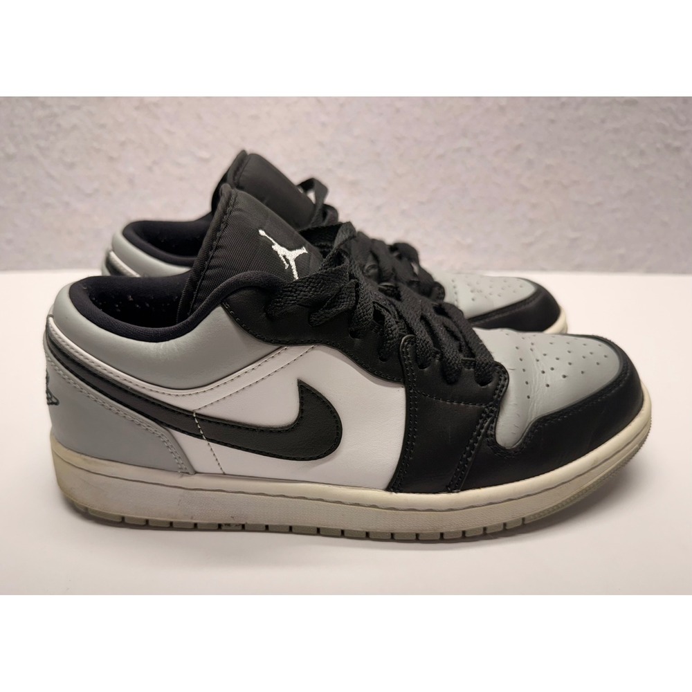 Nike Air Jordan 1 Low Shadow Toe Black Grey White 553558-052 Mens 8.5